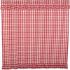 Annie Buffalo Red Check Ruffled Shower Curtain 72x72 - The Village Country Store 