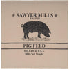Sawyer Mill Charcoal Pig Shower Curtain 72x72 - The Village Country Store 