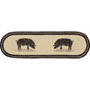 Sawyer Mill Charcoal Pig Jute Stair Tread Oval Latex 8.5x27 - The Village Country Store 