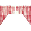 Annie Buffalo Red Check Swag Set of 2 36x36x16 - The Village Country Store 