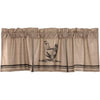 Sawyer Mill Charcoal Chicken Valance Pleated 20x60 - The Village Country Store 