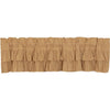 Simple Life Flax Khaki Ruffled Valance 16x72 - The Village Country Store 