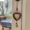 Handcrafted Wood Heart Chime with Recycled Iron Bell - The Village Country Store 