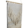 Handwoven Boho Wall Hanging, Blue Grey with Cream Fringe - The Village Country Store 