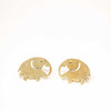Elephant Brass Stud Earrings - The Village Country Store 