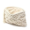 Macrame Clutch with Tassel, Cream - The Village Country Store 