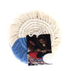 Macrame Coasters in Blues with fringe, Set of 4 - The Village Country Store 