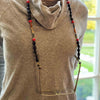 Face Mask/Eyeglass Paper Bead Chain, Black and Red - The Village Country Store