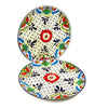 Dinner Plates 11.8in - Dots and Flowers, Set of Two - Encantada - The Village Country Store 