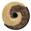 Woven Sisal Fruit Basket, Spiral Pattern in Natural/Black - The Village Country Store 