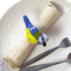 Napkin Rings, Set of 4 Birds - Yellow/Blue - The Village Country Store 