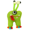 Hand Felted Green Tooth Monster with Bug Eyes - Global Groove - The Village Country Store 