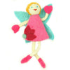 Hand Felted Tooth Fairy Pillow - Blonde with Pink Dress - Global Groove - The Village Country Store 