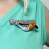 Hand Crafted Felt from Nepal: Bird Brooch, Red Breast - Global Groove (J) - The Village Country Store 