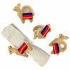Llama Napkin Rings, Set of Four Tan - Global Groove (T) - The Village Country Store 