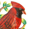 Cardinal on Branch, Painted Haitian Steel Drum Wall Art - The Village Country Store 