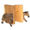 Carved Wood Zebra Book Ends, Set of 2 - The Village Country Store 