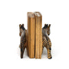 Jedando Home Carved Wood Zebra Book Ends, Set of 2