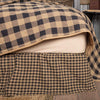Black Check King Bed Skirt 78x80x16 - The Village Country Store 