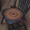 Burgundy Tan Jute Chair Pad Set of 6 - The Village Country Store 