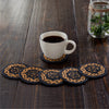 Black & Tan Jute Coaster Set of 6 - The Village Country Store 