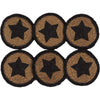 Farmhouse Jute Coaster Stencil Star Set of 6 - The Village Country Store 