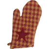 Burgundy Star Oven Mitt - The Village Country Store 
