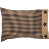Black Check Star Standard Pillow Case Set of 2 21x30 - The Village Country Store 
