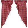 Braxton Scalloped Prairie Short Panel Set of 2 63x36x18 - The Village Country Store 
