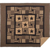 Black Check Star California King Quilt 130Wx115L - The Village Country Store 
