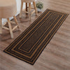 Black & Tan Jute Rug/Runner Rect w/ Pad 24x78 - The Village Country Store 