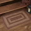 Burgundy Tan Jute Rug Rect w/ Pad 20x30 - The Village Country Store 