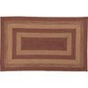 Burgundy Tan Jute Rug Rect w/ Pad 27x48 - The Village Country Store 