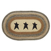 Kettle Grove Jute Rug Oval Stencil Star w/ Pad 36x60 - The Village Country Store 