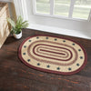 Potomac Jute Rug Oval Stencil Stars w/ Pad 24x36 - The Village Country Store 
