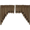 Black Star Scalloped Swag Set of 2 36x36x16 - The Village Country Store 