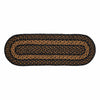 Black & Tan Jute Oval Runner 8x24 - The Village Country Store 