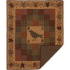 Heritage Farms Applique Crow and Star Quilted Throw 60x50 - The Village Country Store 