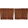 Burgundy Star Scalloped Tier Set of 2 L24xW36 - The Village Country Store 