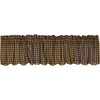 Black Check Scalloped Valance 16x72 - The Village Country Store 
