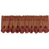 Burgundy Star Scalloped Layered Valance 16x60 - The Village Country Store 