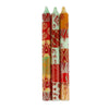 Hand Painted Candles in Owoduni Design (three tapers) - Nobunto - The Village Country Store 
