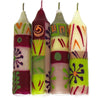 Hand-Painted 4" Dinner or Shabbat Candles, Set of 4 (Kileo Design) - The Village Country Store 
