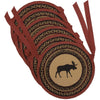 Cumberland Moose Applique Jute Chair Pad Set of 6 - The Village Country Store 