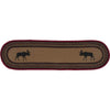 Cumberland Stenciled Moose Jute Runner Oval 13x48 - The Village Country Store 