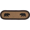 Wyatt Stenciled Bear Jute Stair Tread Oval Latex 8.5x27 - The Village Country Store 