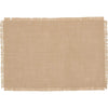 Jute Burlap Natural Placemat Set of 6 12x18 - The Village Country Store 