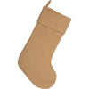 Festive Natural Burlap Stocking 11x20 - The Village Country Store 