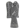 Soapstone Angel Sculpture - Black Finish with Etch Design - The Village Country Store