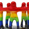 Rainbow Circle of Friends Painted Sculpture, 3 to 3.5-inch - The Village Country Store 